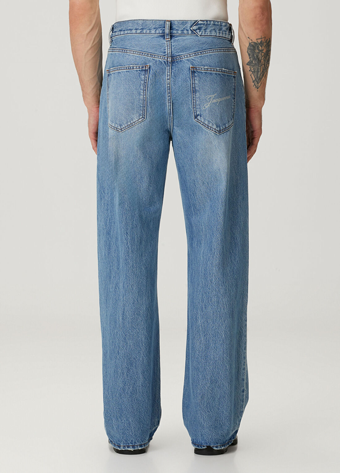 Jacquemus De-Nimes Droit Mavi Jean Pantolon görsel 3
