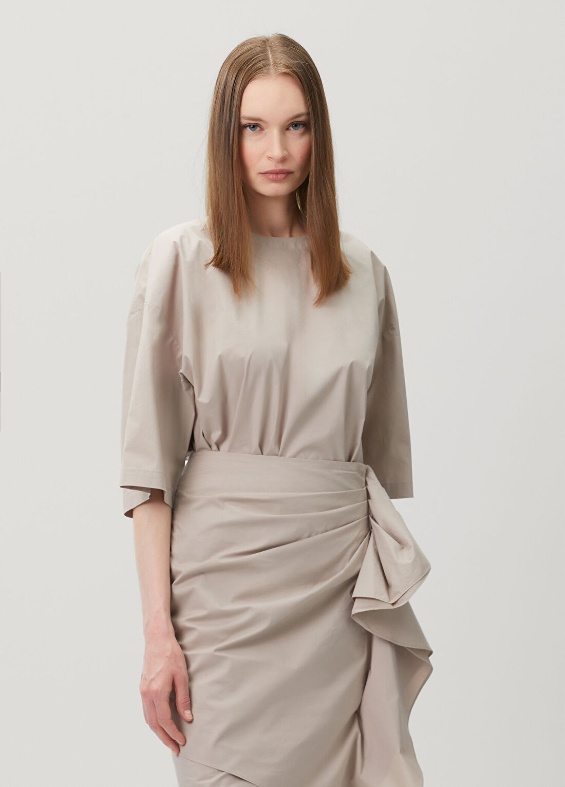 The Garment Cyprus Vizon Asimetrik Kesim Bluz