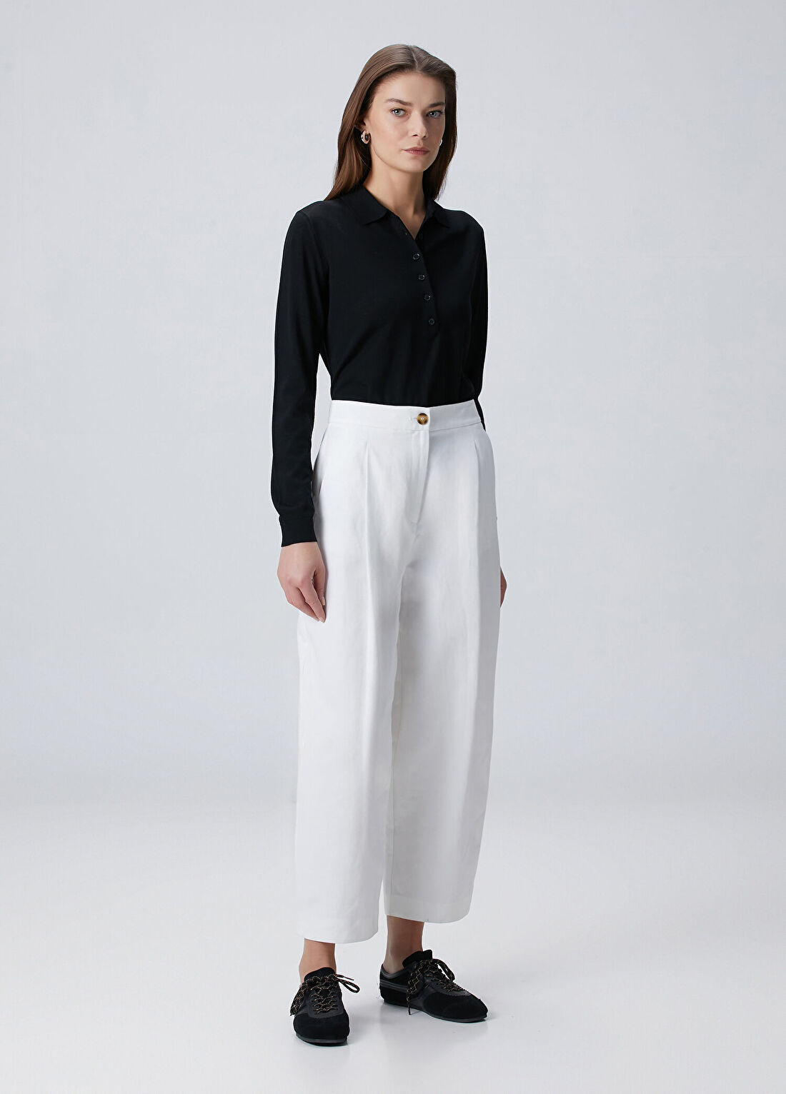 Beymen Collection Siyah Yün Polo Triko görsel 2