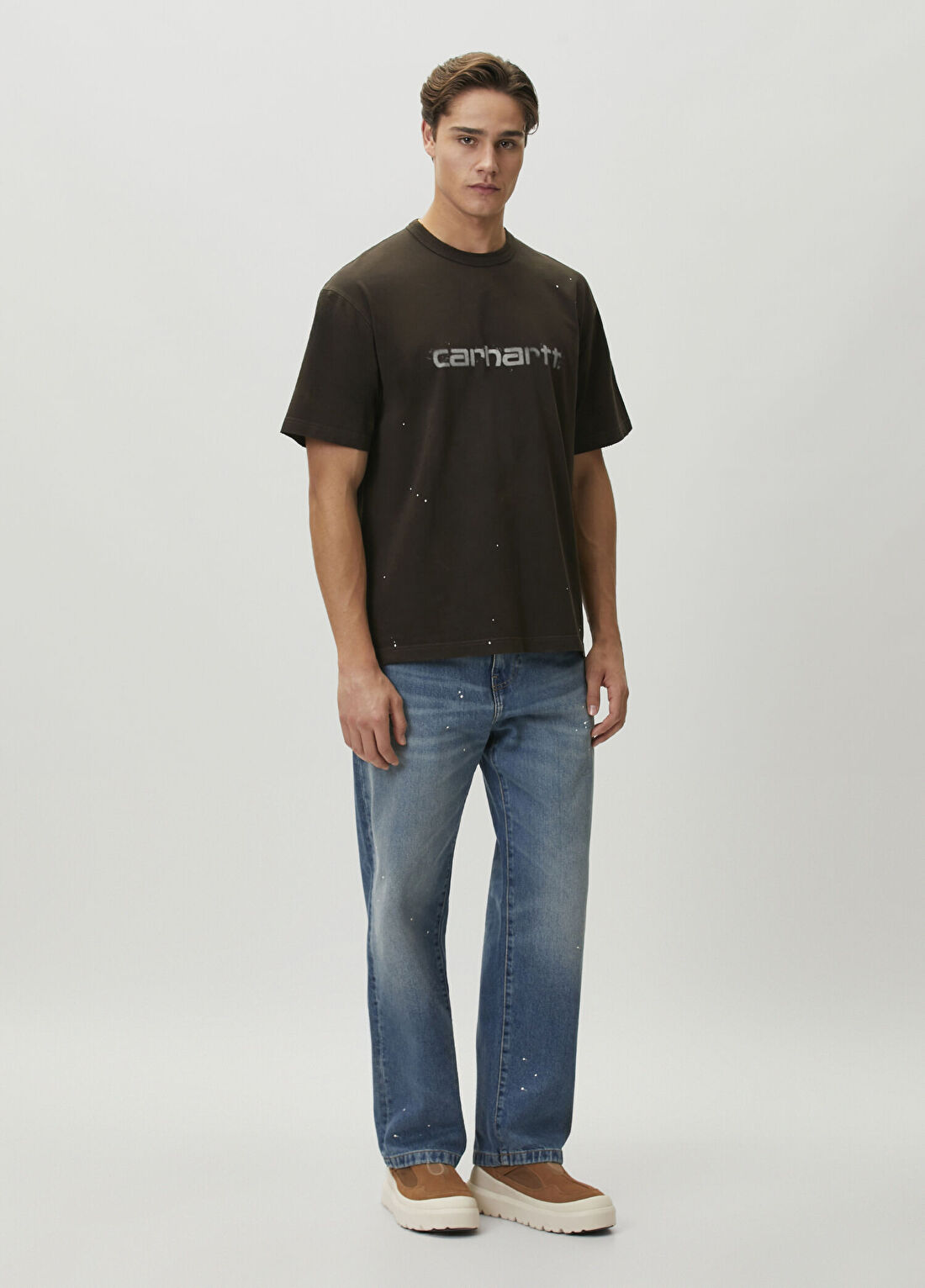 Carhartt WIP Painter Kahverengi Oversize T-shirt görsel 2