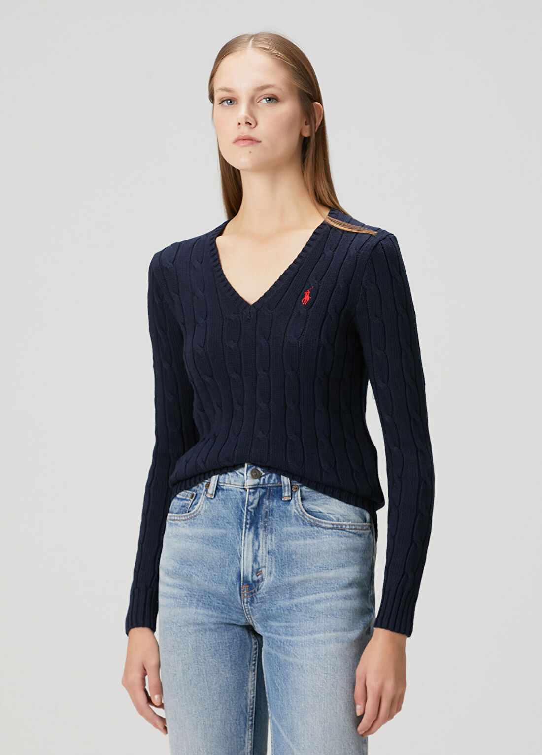 Polo Ralph Lauren Lacivert Saç Örgü Triko