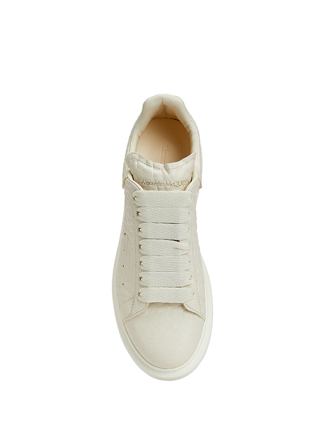 McQueen Oversized Krem Kadın Deri Sneaker görsel 4