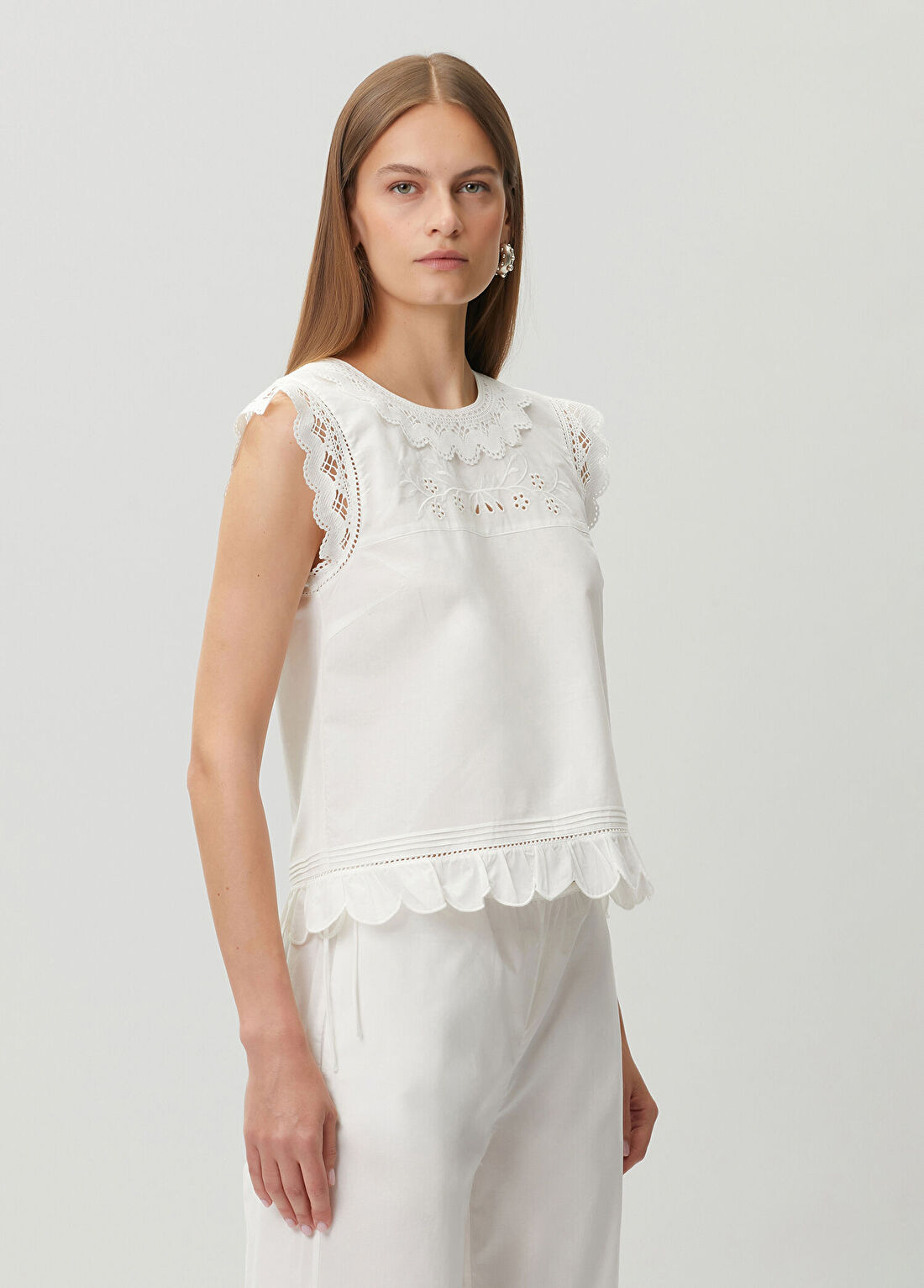 The Garment Kirsten Cloth Beyaz Bluz görsel 3