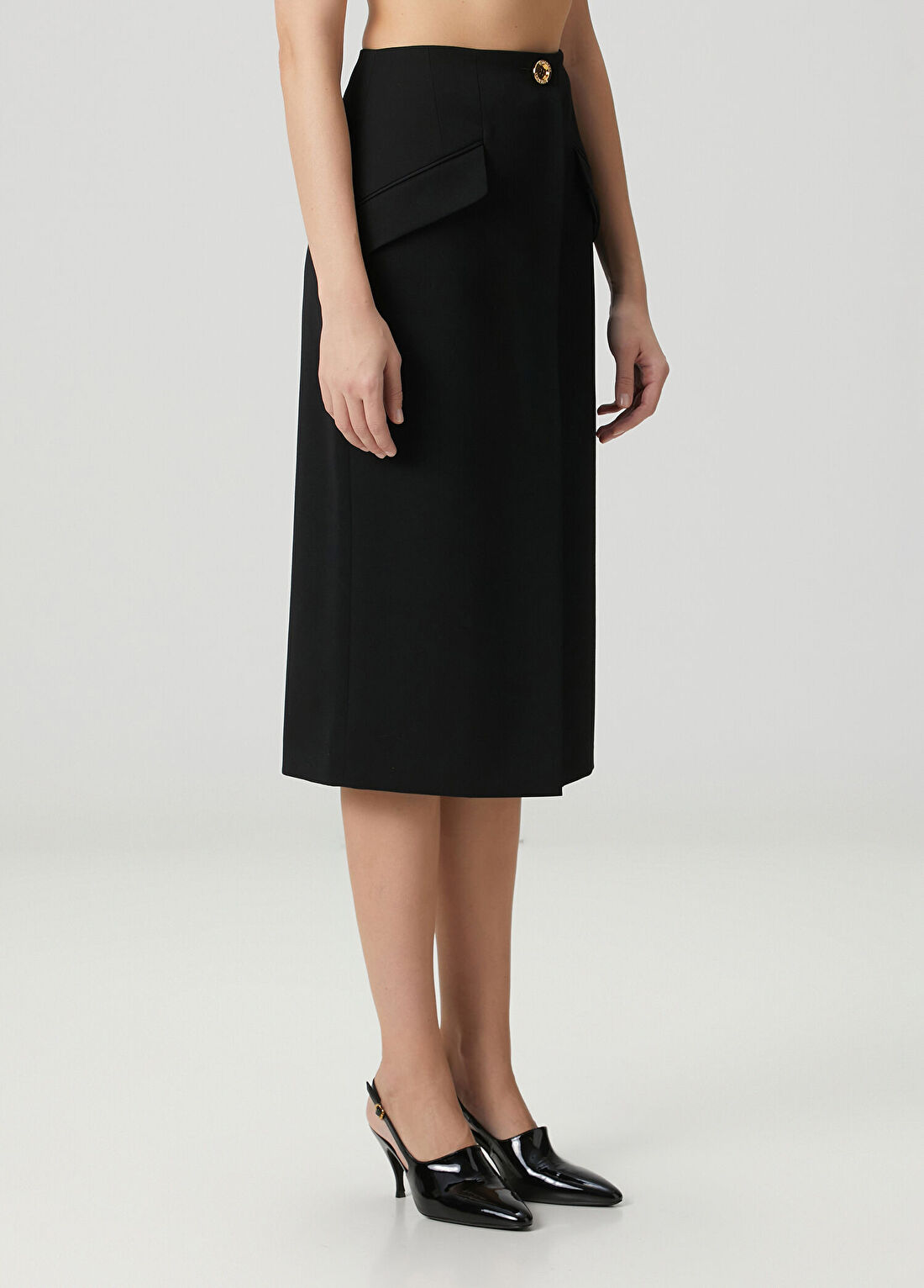 Givenchy Siyah Midi Yün Etek görsel 3