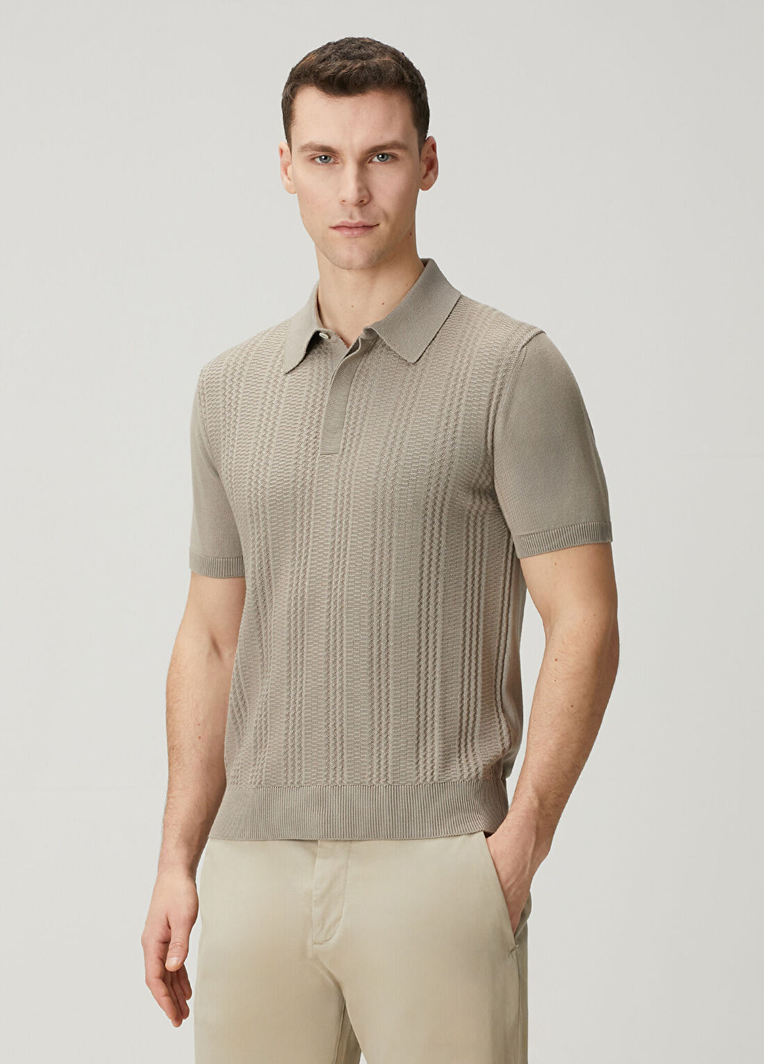 Canali Bej Polo Triko
