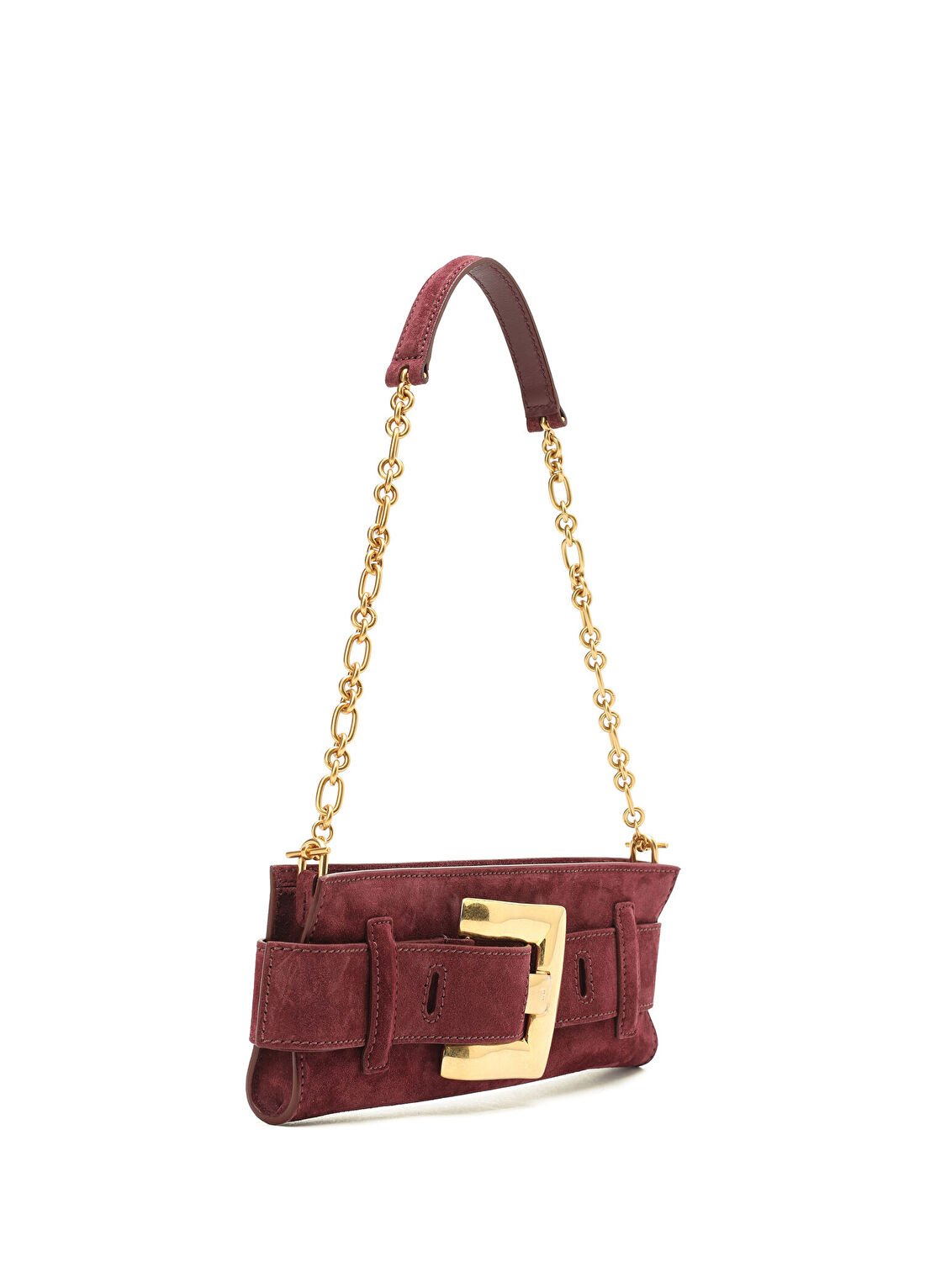 Balmain Bordo Kadın Deri Çanta görsel 3