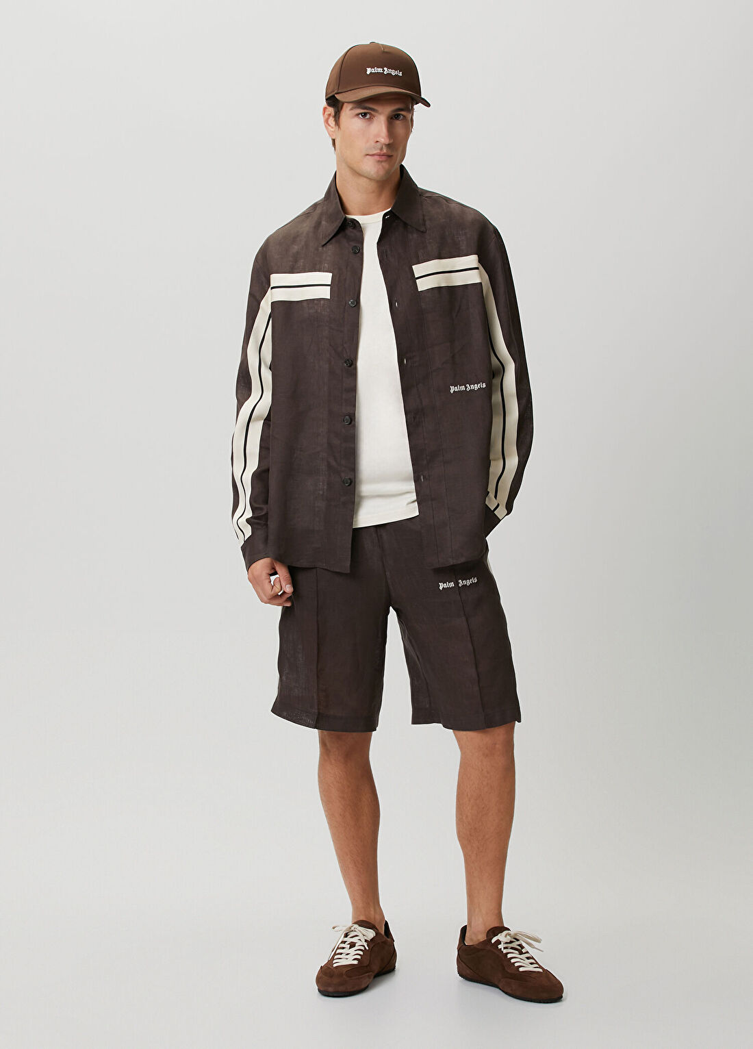Palm Angels Vizon Keten Jersey Şort