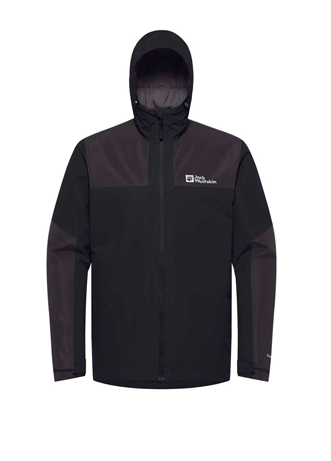 Jack Wolfskin Jasper Ins Siyah Kapüşonlu Erkek Outdoor Mont