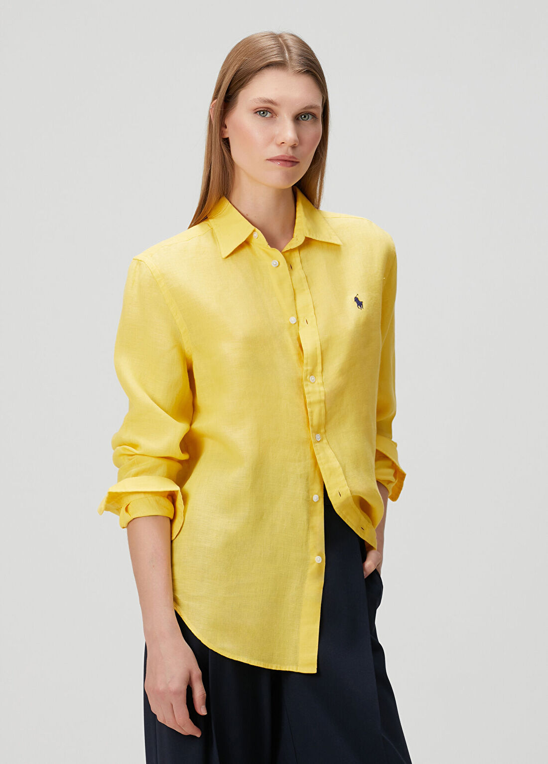 Polo Ralph Lauren Classic Sarı Keten Gömlek