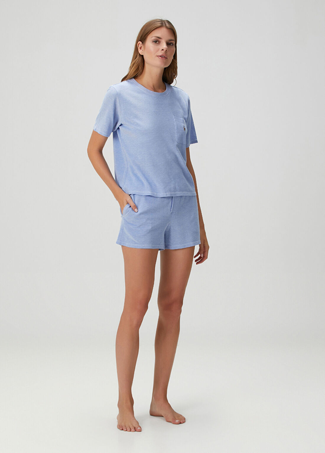 Polo Ralph Lauren-Lingerie Mavi 2li Pijama Set