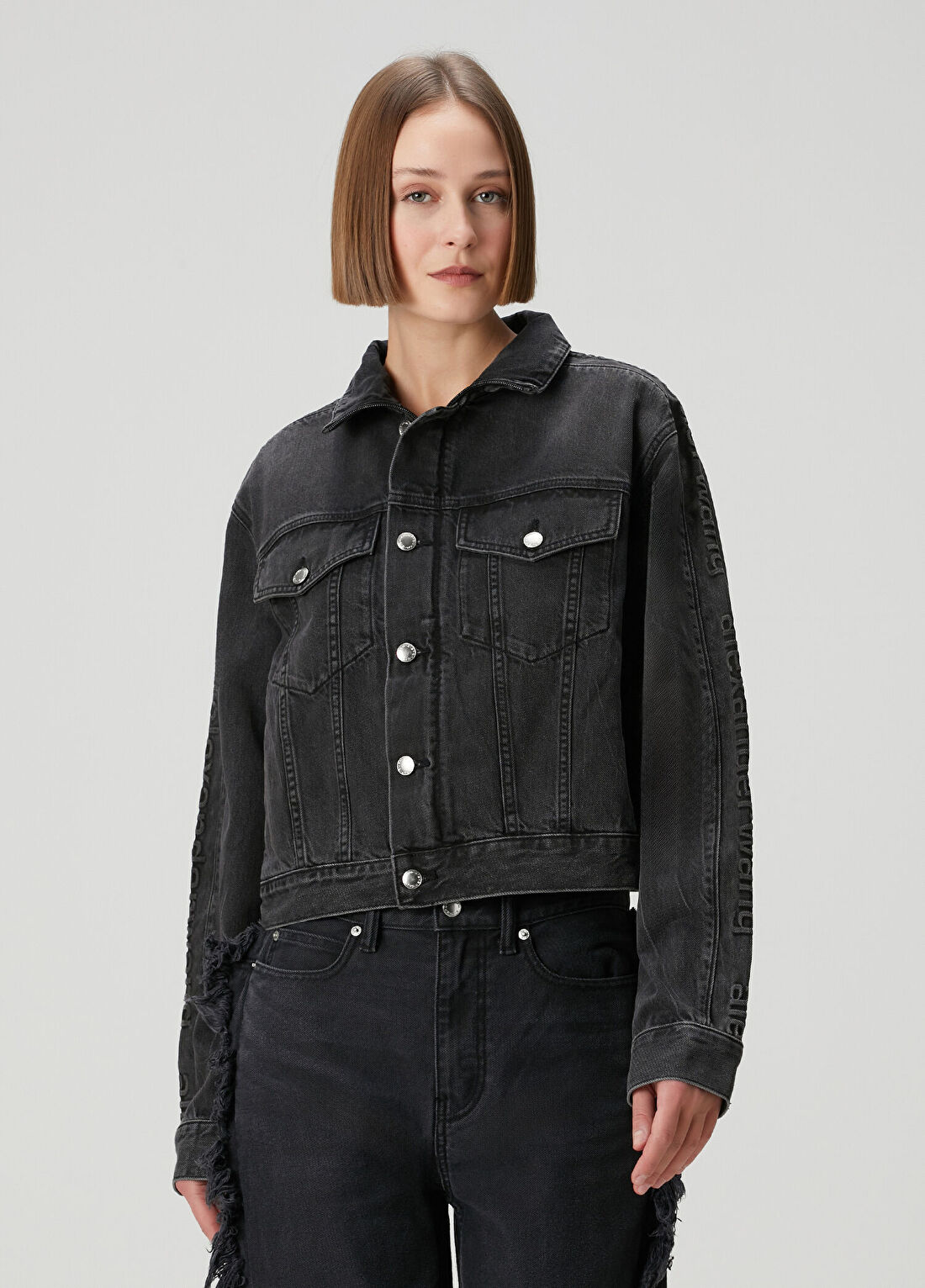 T by Alexander Wang Siyah Denim Ceket