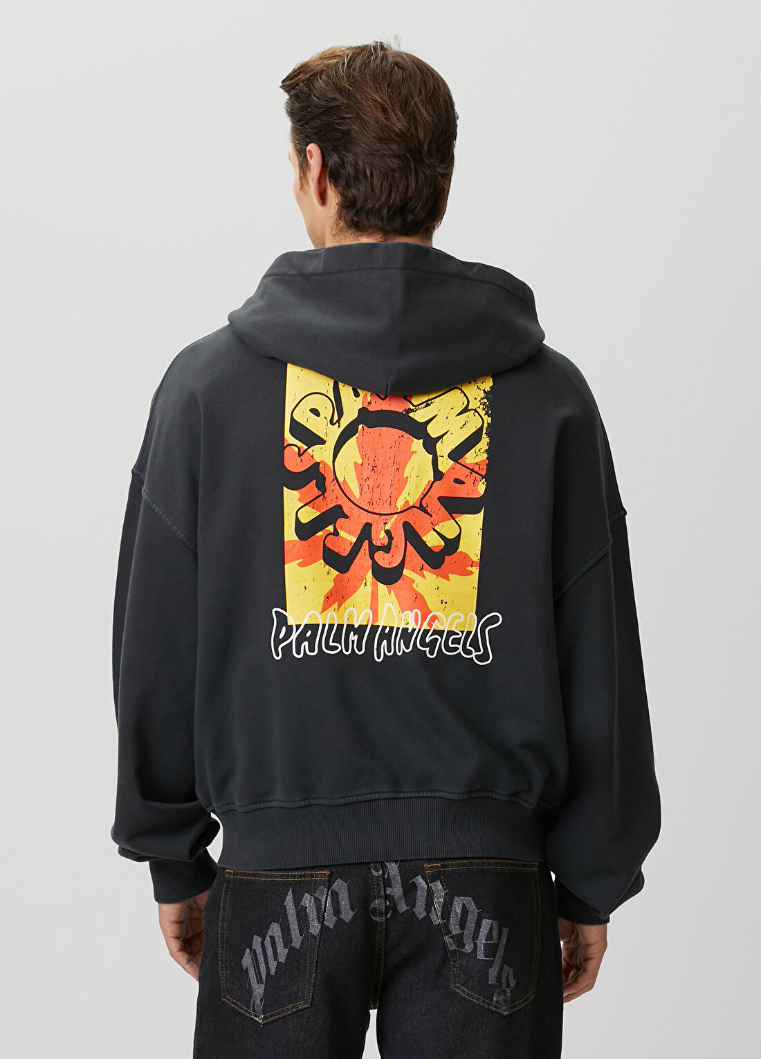 Palm Angels Koyu Gri Kapüşonlu Sweatshirt görsel 4