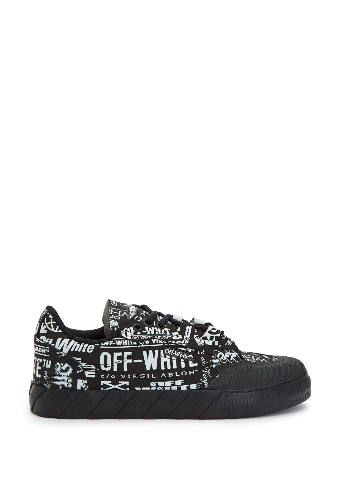 Off-White Vulcanized 779 Siyah Beyaz Erkek Deri Sneaker