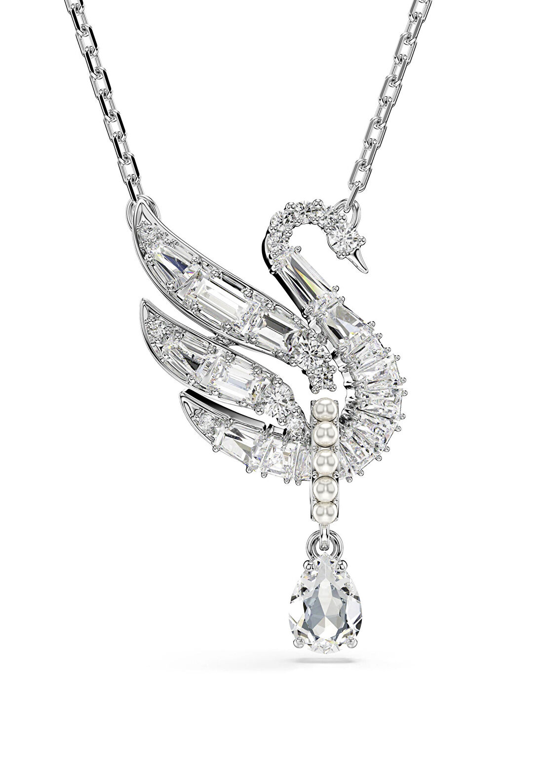 Swarovski Swan Pend Drop White Rhs Kadın Kolye