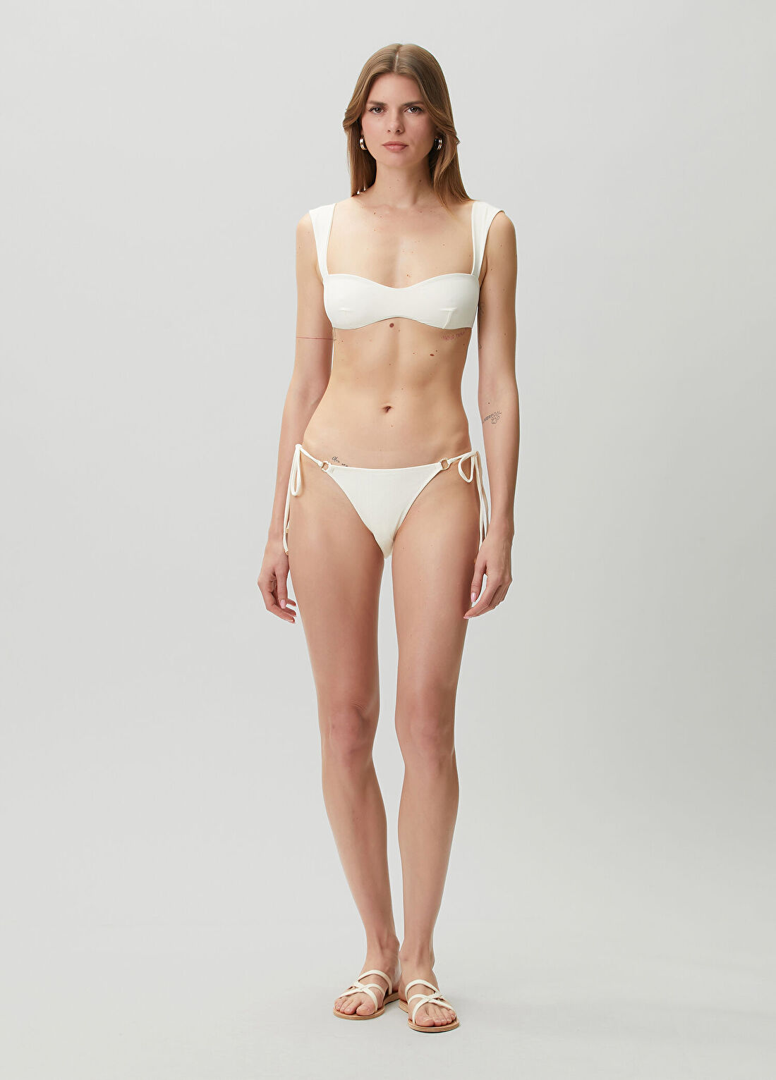 Magda Butrym Retro Krem Bikini Üstü görsel 2