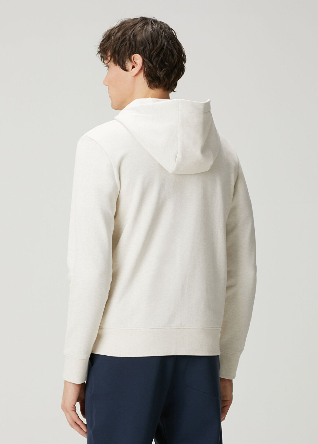 Boss Beyaz Kapüşonlu Jersey Sweatshirt görsel 4