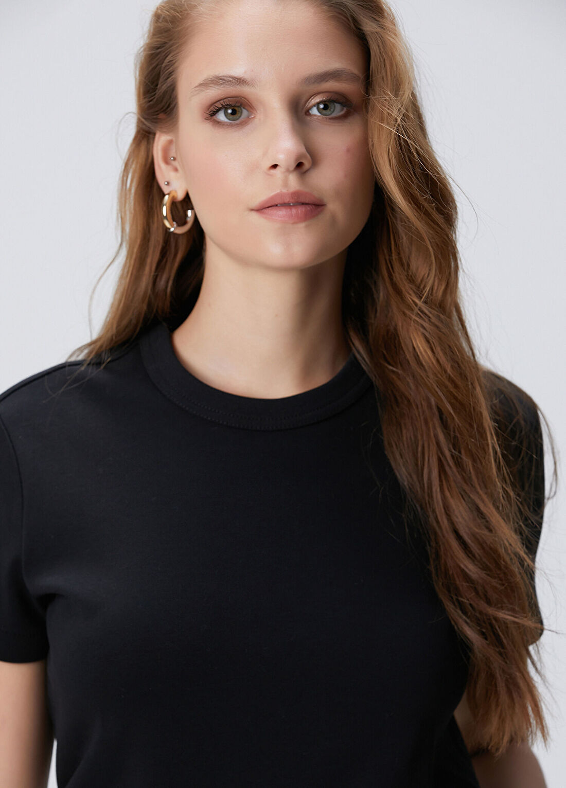 Network Siyah Basic T-shirt görsel 2