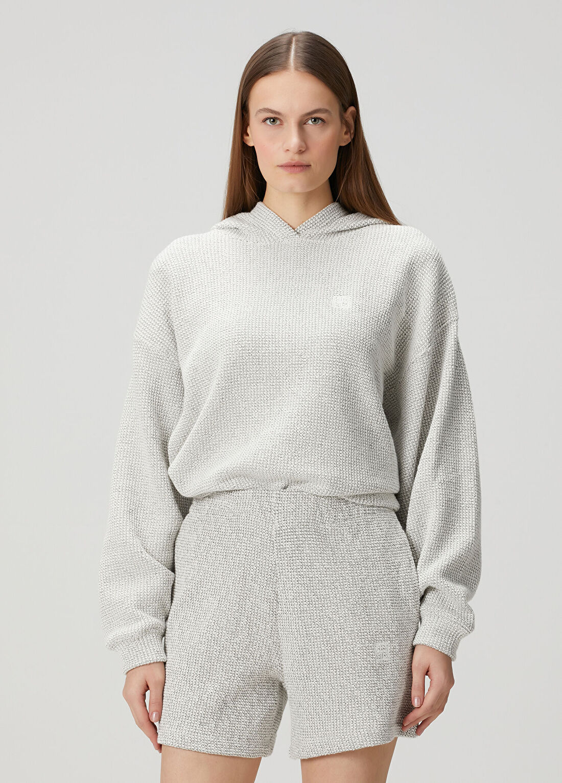 Anine Bing Alec Siyah Beyaz Kapüşonlu Sweatshirt görsel 3