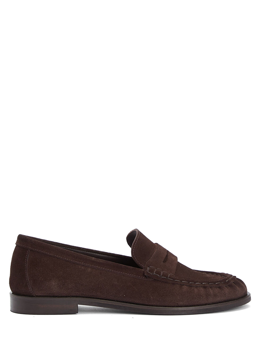 Divarese Acı Kahve Bantlı Kadın Süet Loafer