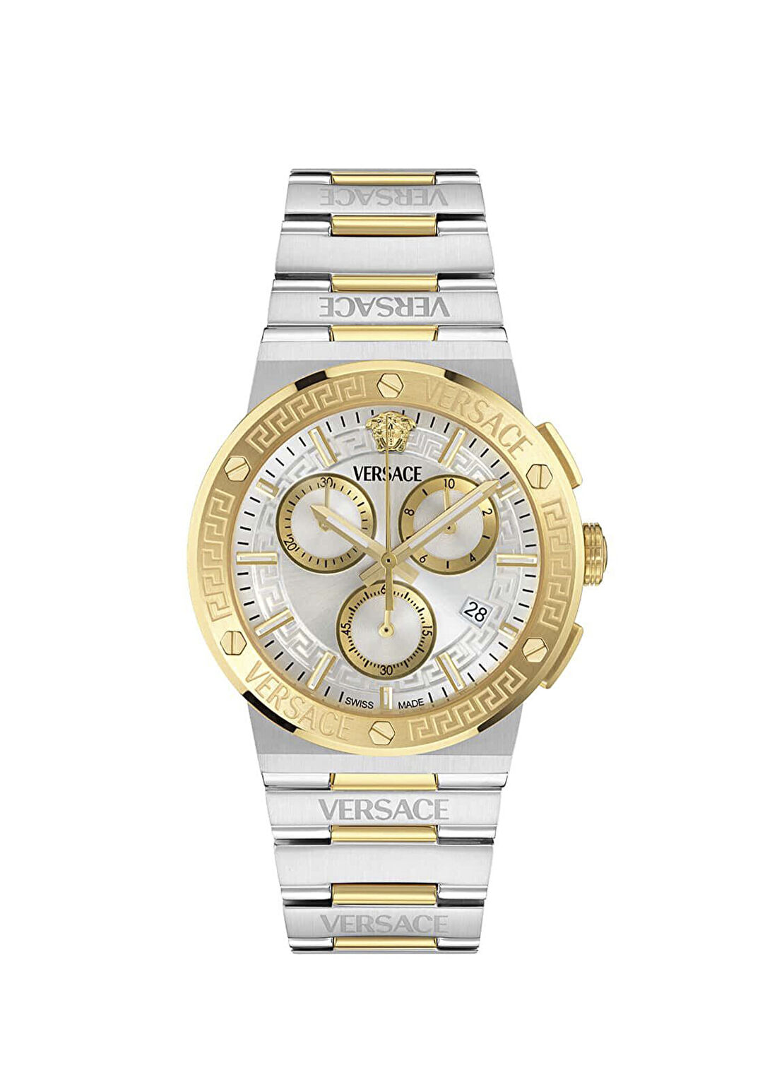 Versace VRSCVEKMA0525 Altın Rengi Metalik Gri Çelik Unisex Kol Saati