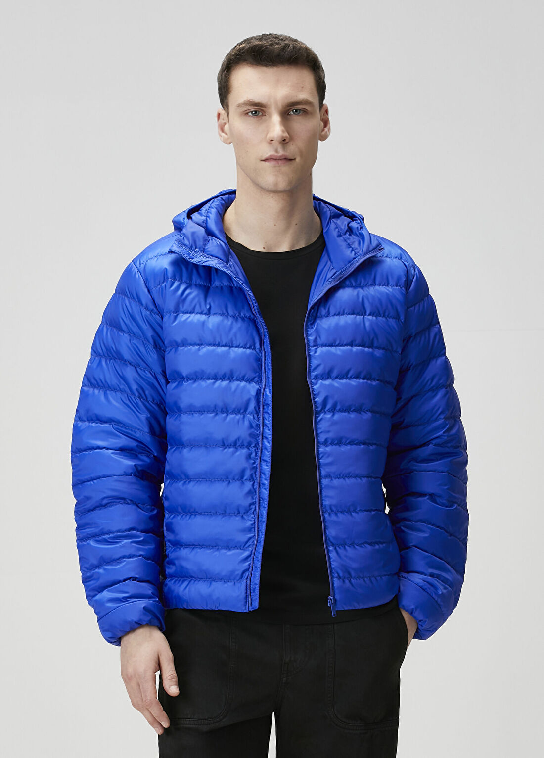 Canada Goose Stratus Mavi Kapüşonlu Mont