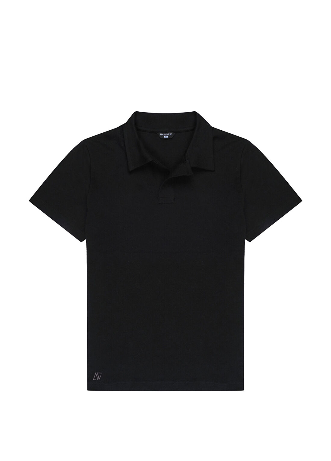 Bassigue Siyah Polo Yaka Regular Fit Kısa Kollu Erkek T-shirt