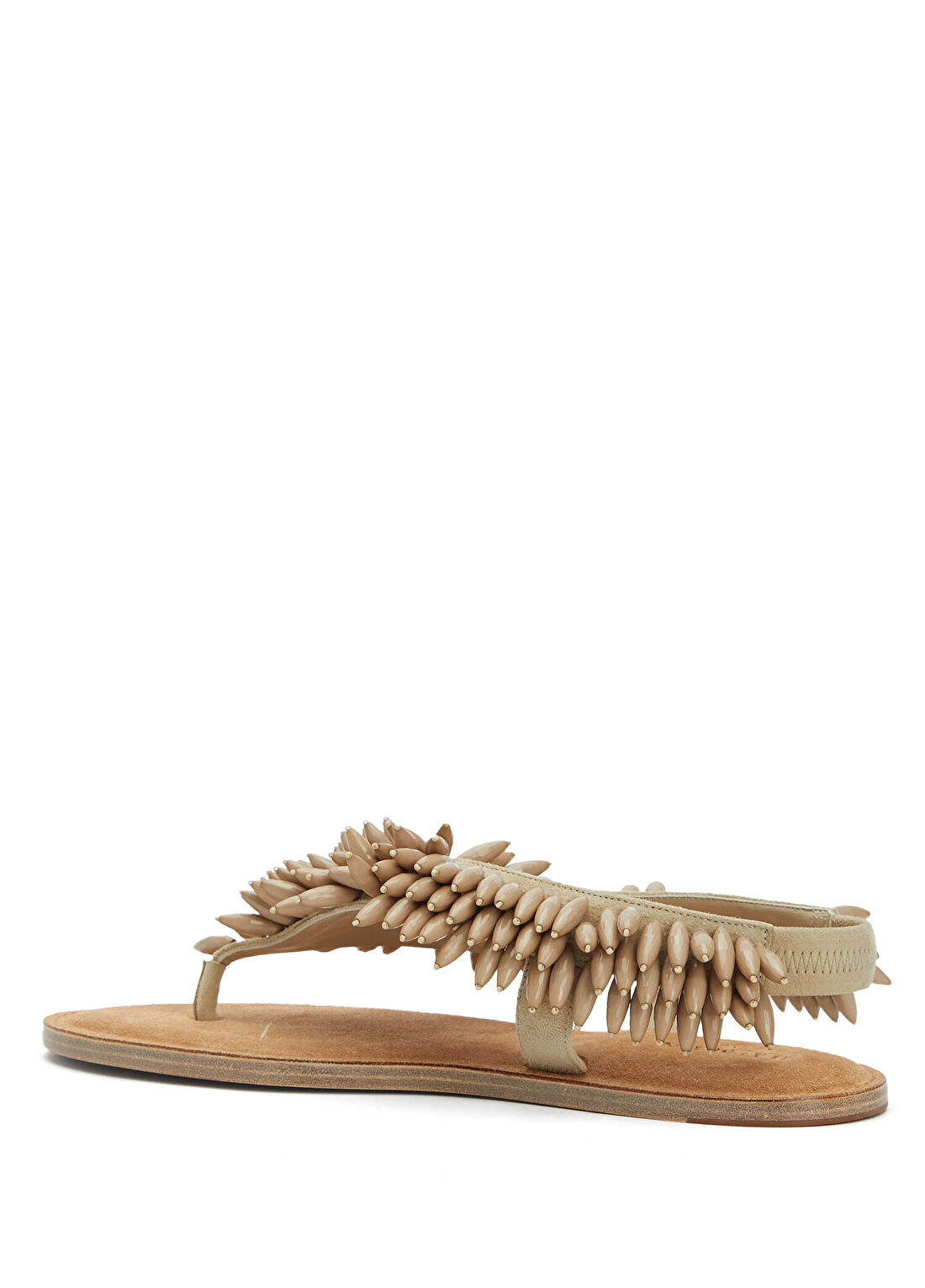 Balmain Flat Bej Kadın Süet Sandalet görsel 3