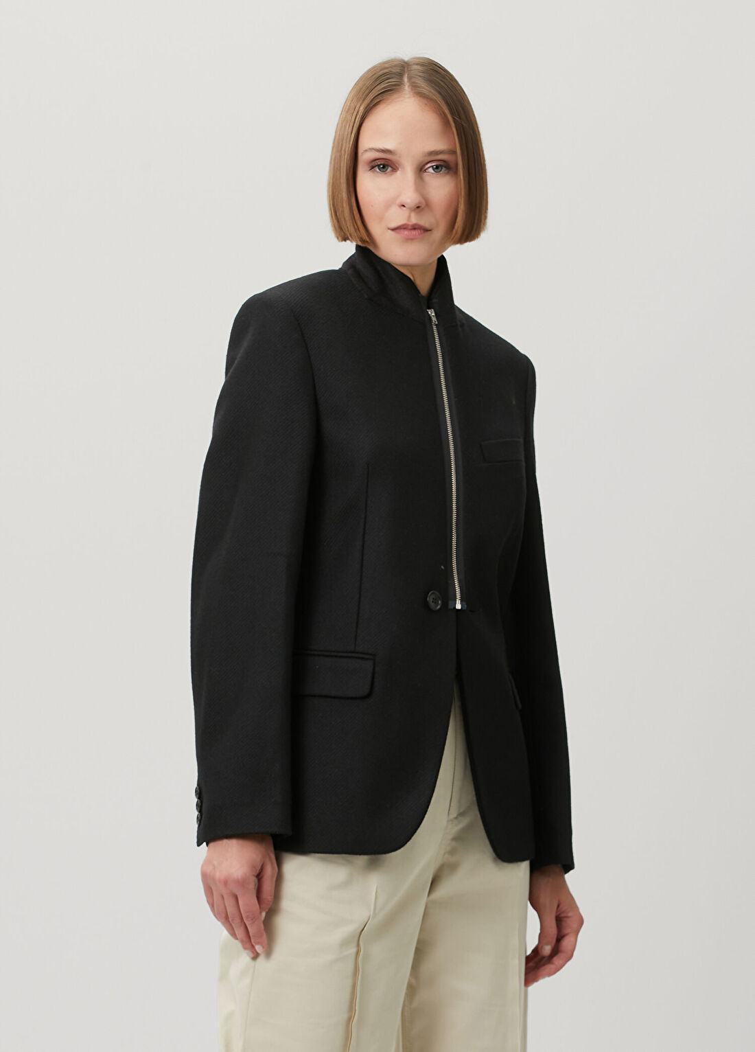 MM6 Maison Margiela Siyah Yün Triko Ceket