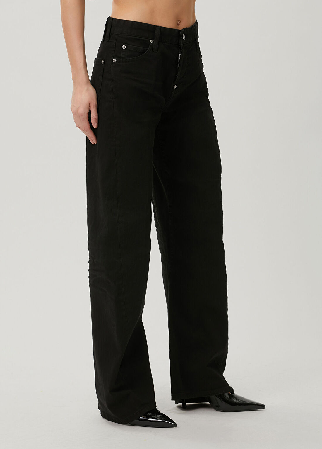 Dsquared2 Loose Twst Siyah Jean Pantolon görsel 3