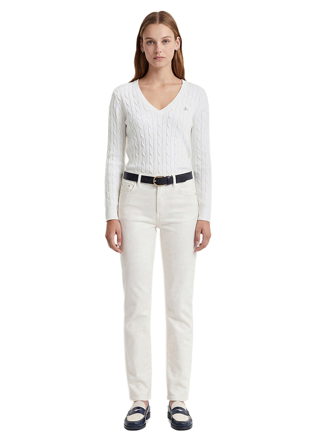 Gant Beyaz Regular Fit Kadın Jean