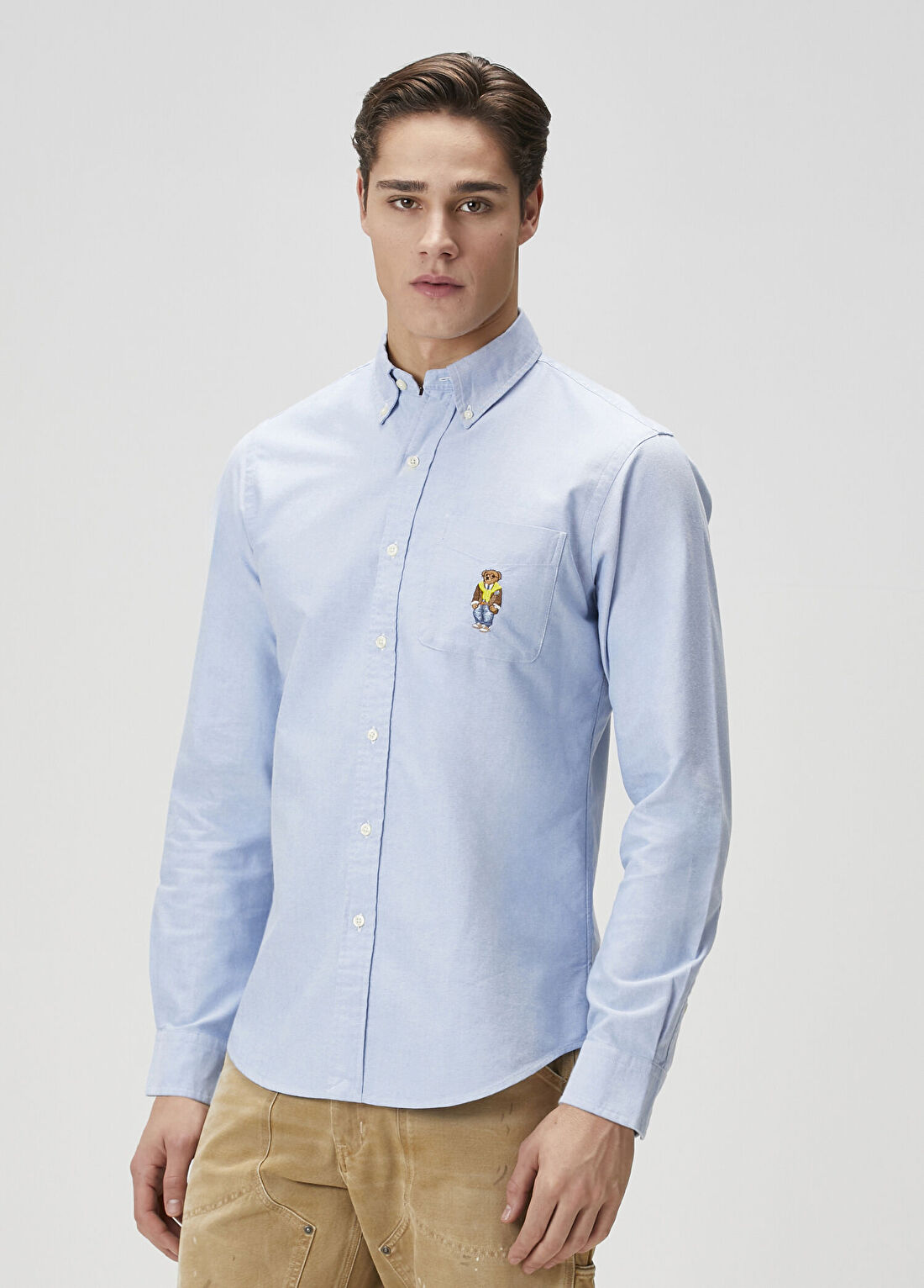 Polo Ralph Lauren Mavi Classic Oxford Gömlek görsel 3