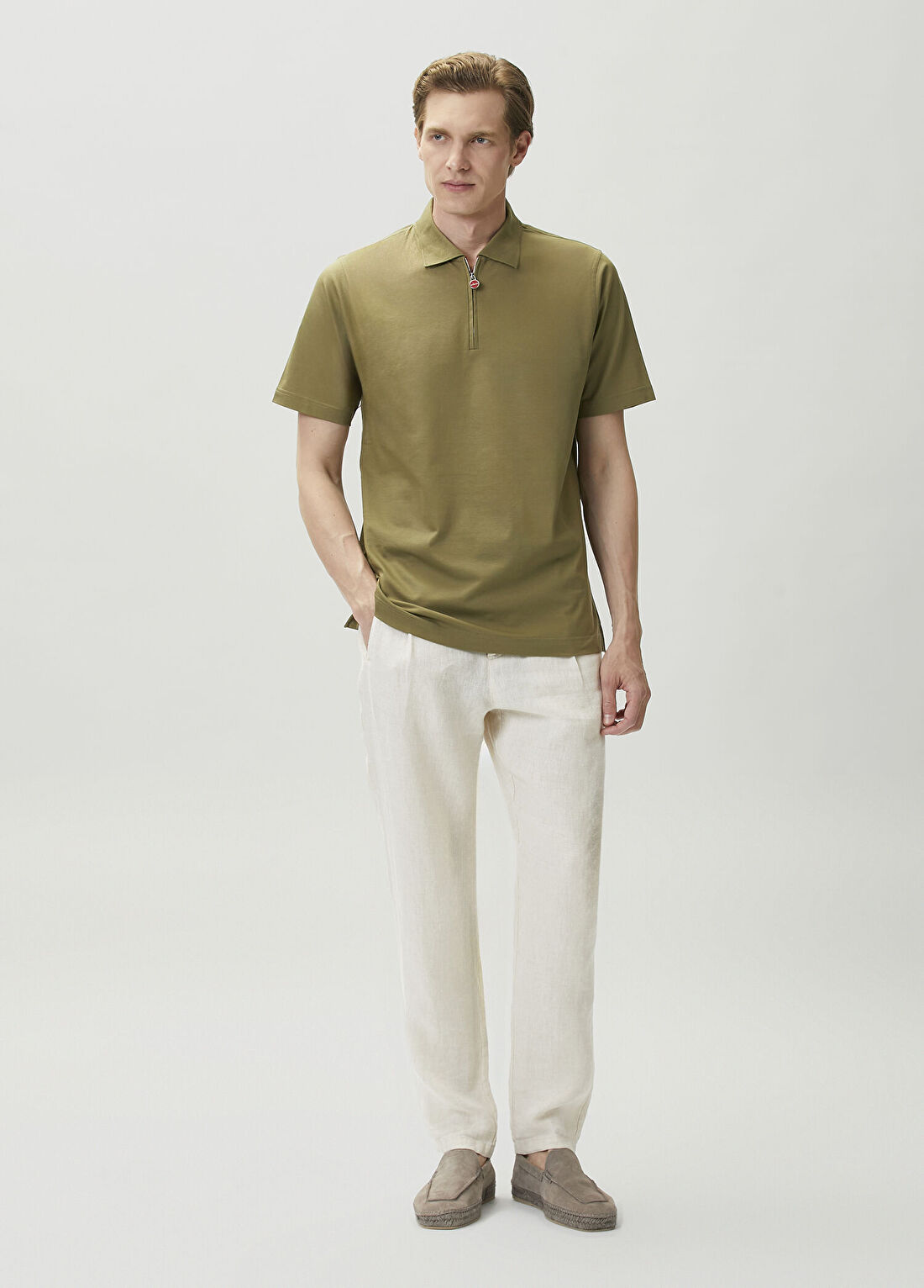 Kiton Yeşil Polo Yaka T-shirt görsel 2