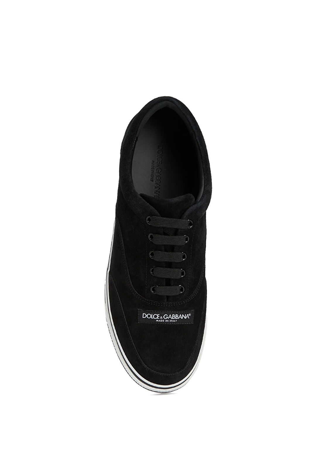 Dolce&Gabbana Siyah Erkek Deri Sneaker görsel 4