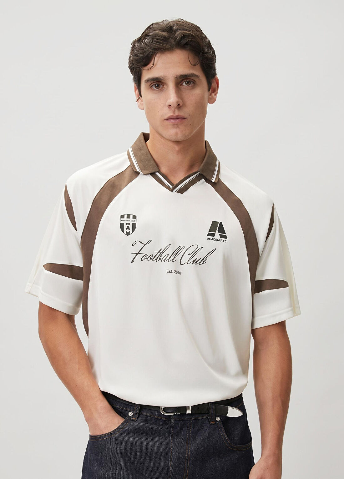 Academia Kırık Beyaz Polo Forma T-shirt