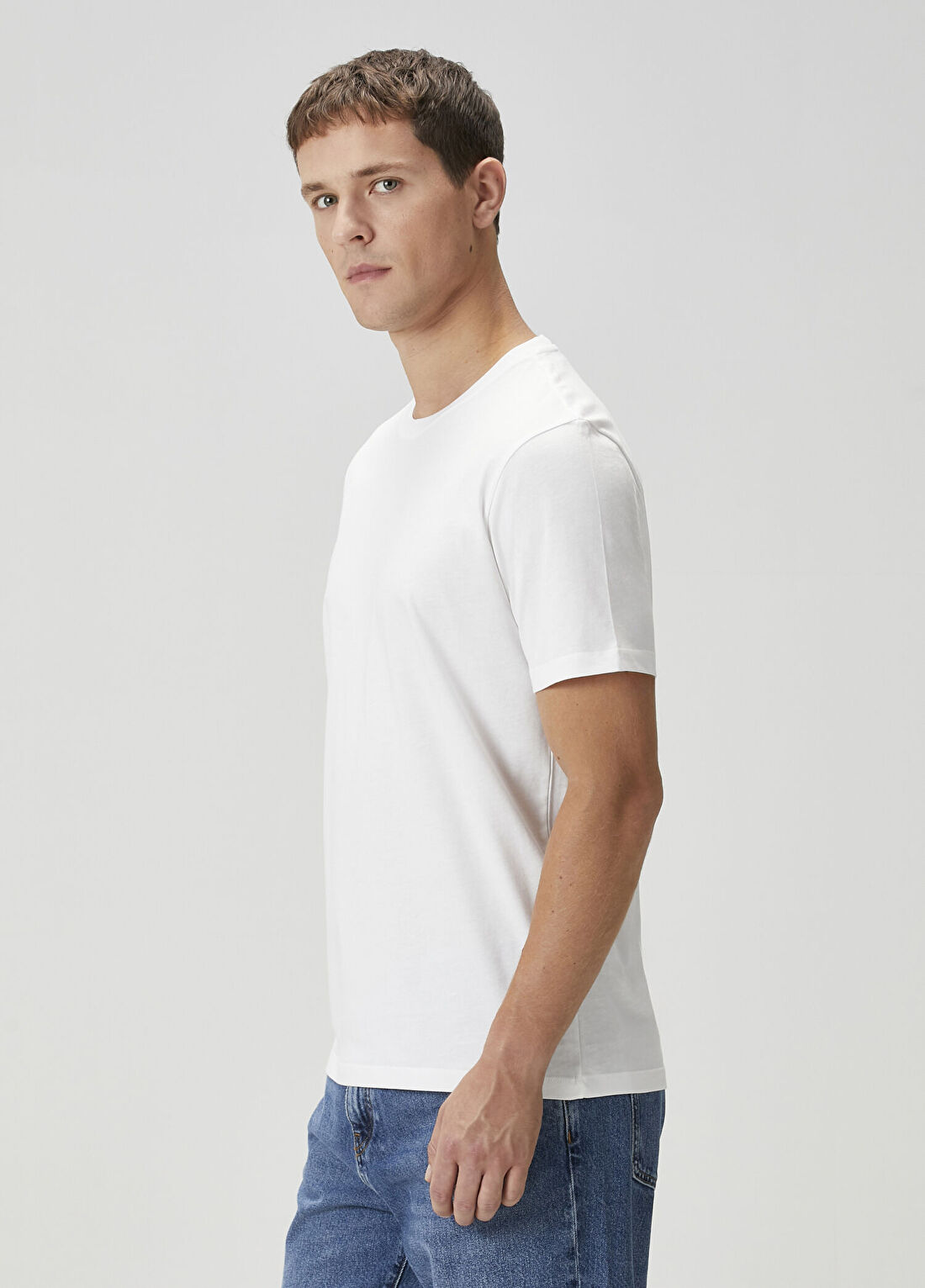 Beymen Collection Beyaz Basic T-shirt görsel 3