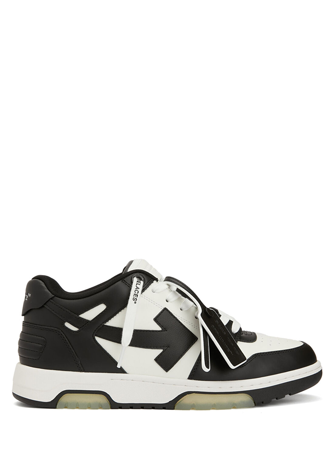Off-White Siyah Beyaz Erkek Deri Sneaker