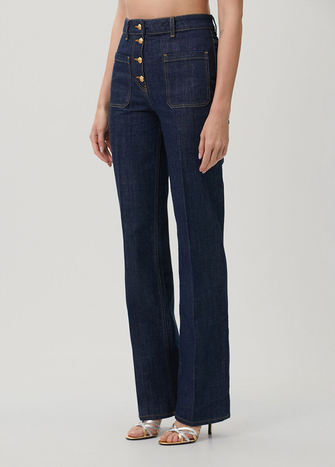 Valentino Lacivert Jean Pantolon görsel 3