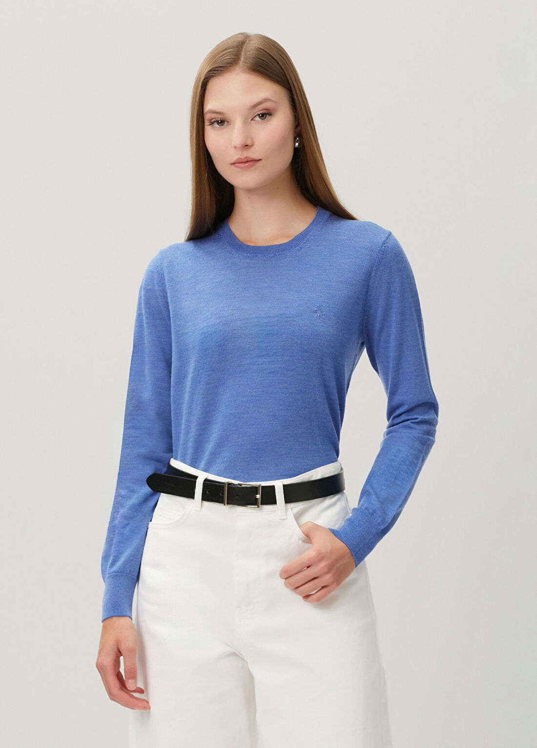 Polo Ralph Lauren Mavi Yün Triko görsel 3