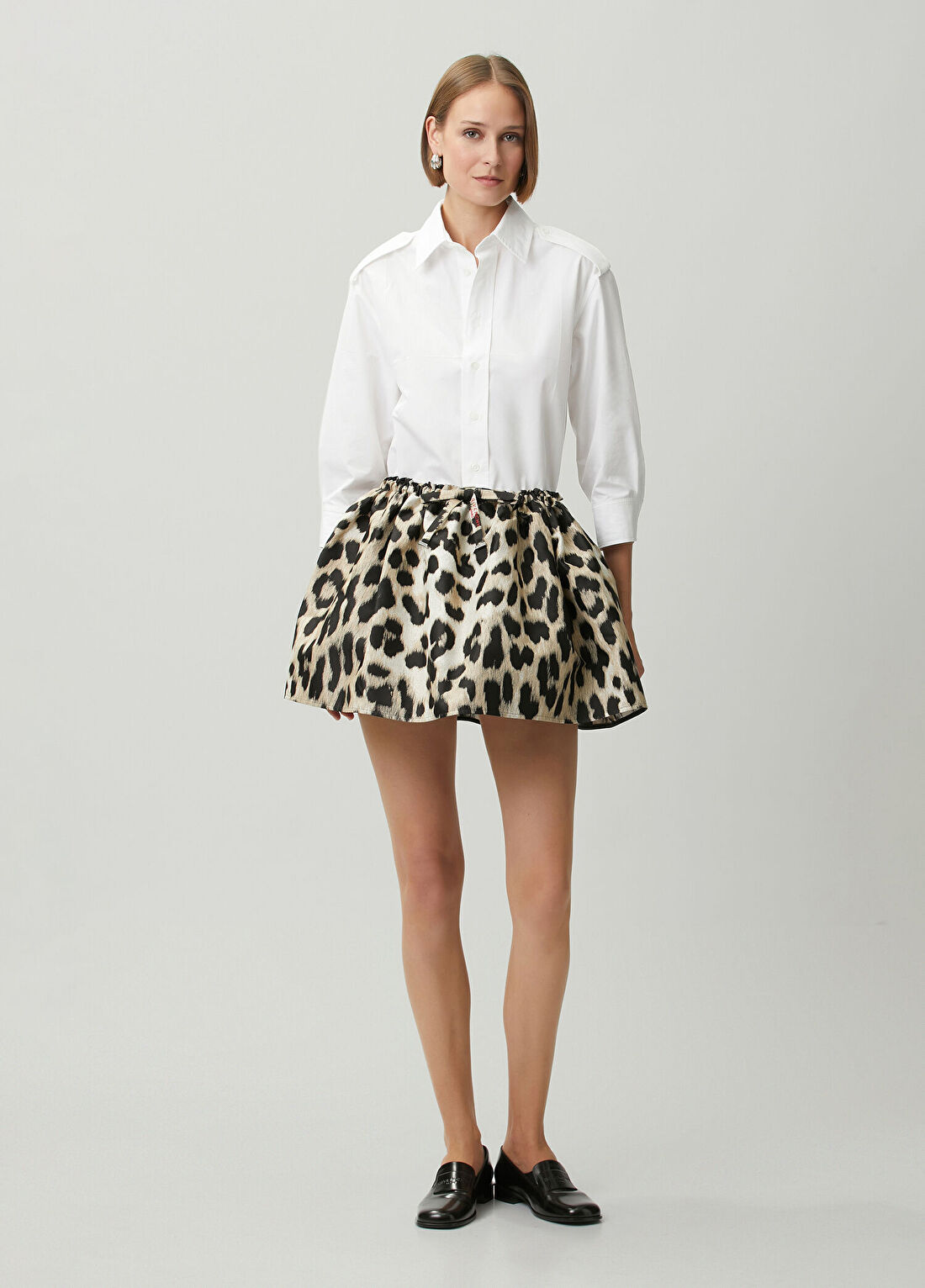 Givenchy Leopar Desenli Jakarlı Mini Etek