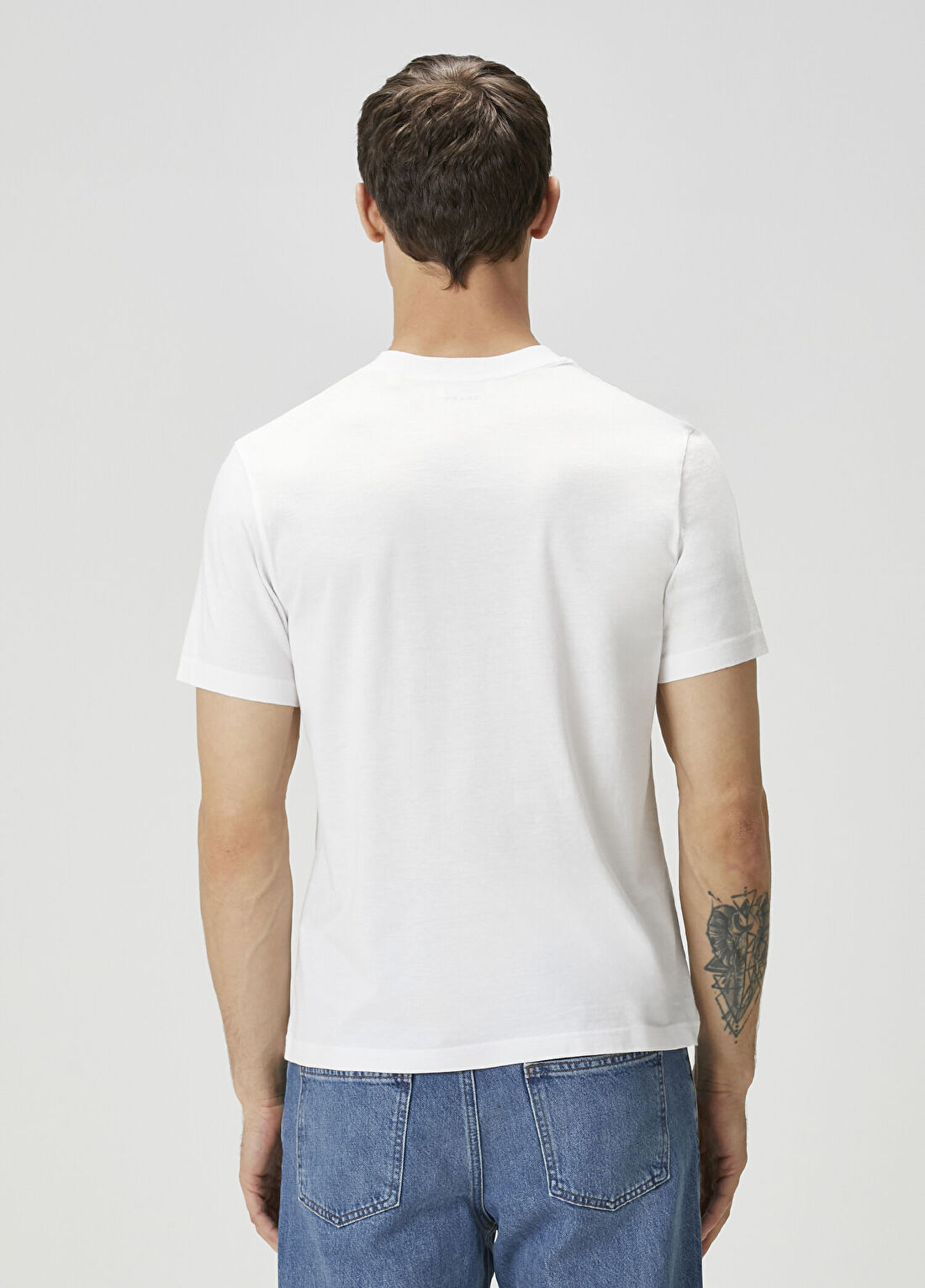 Frame Denim Beyaz Basic T-shirt görsel 4