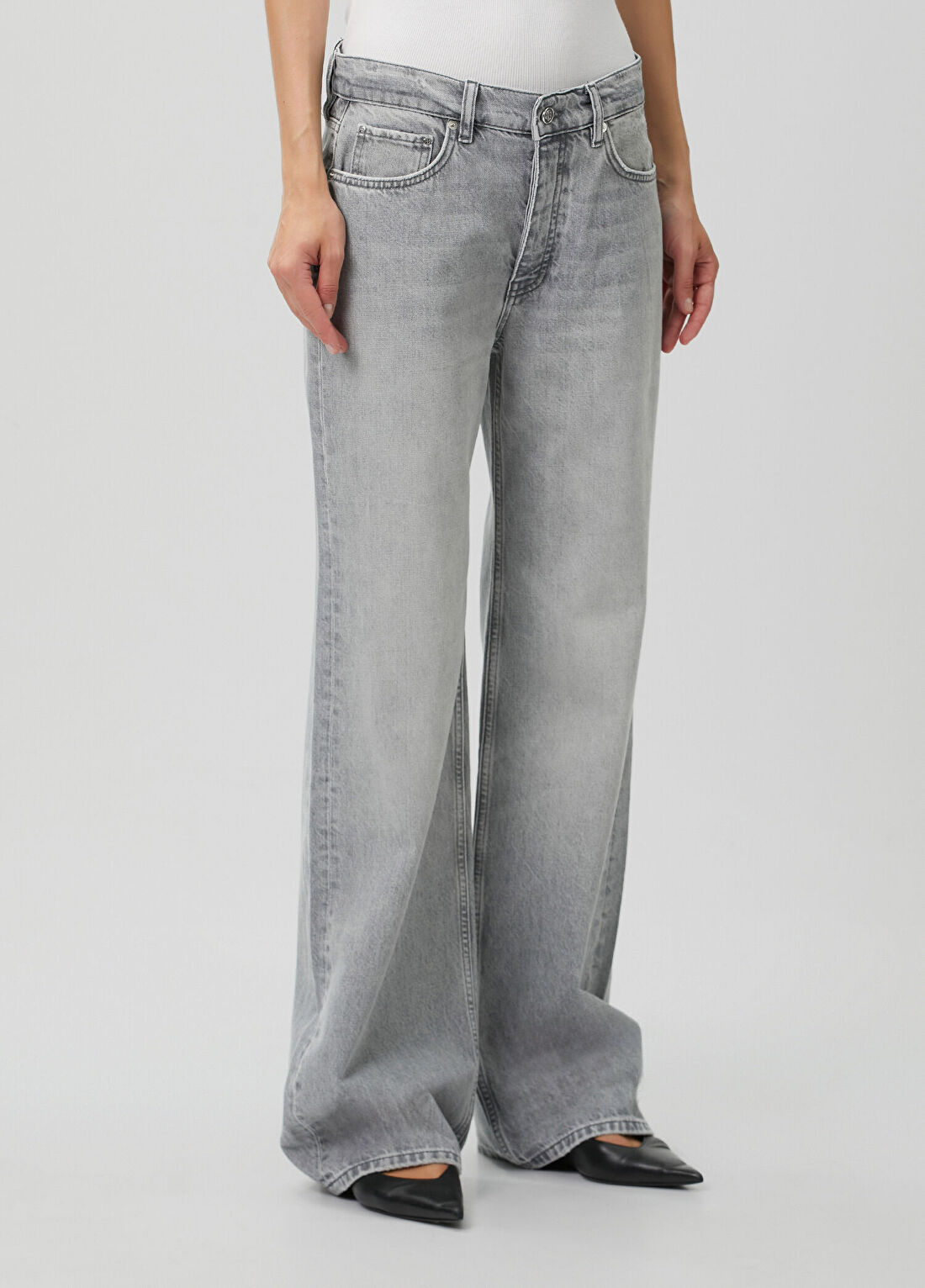 Anine Bing Hugh Gri Jean Pantolon görsel 3