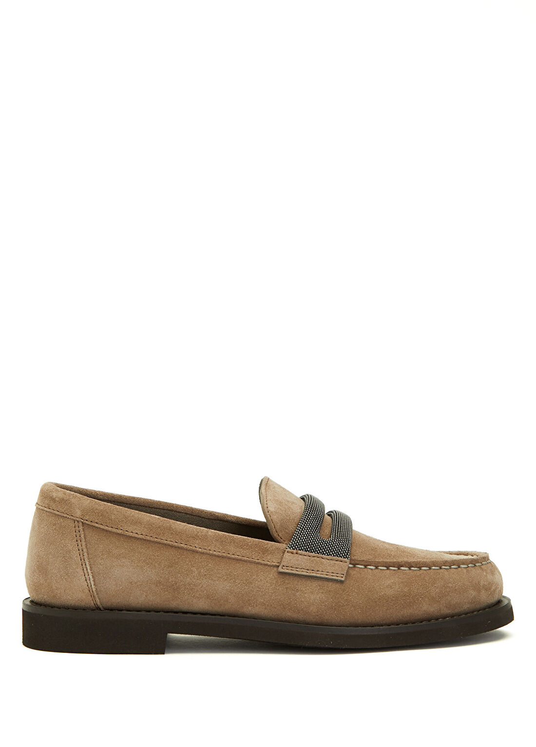 Brunello Cucinelli Açık Kahverengi Kadın Deri Loafer