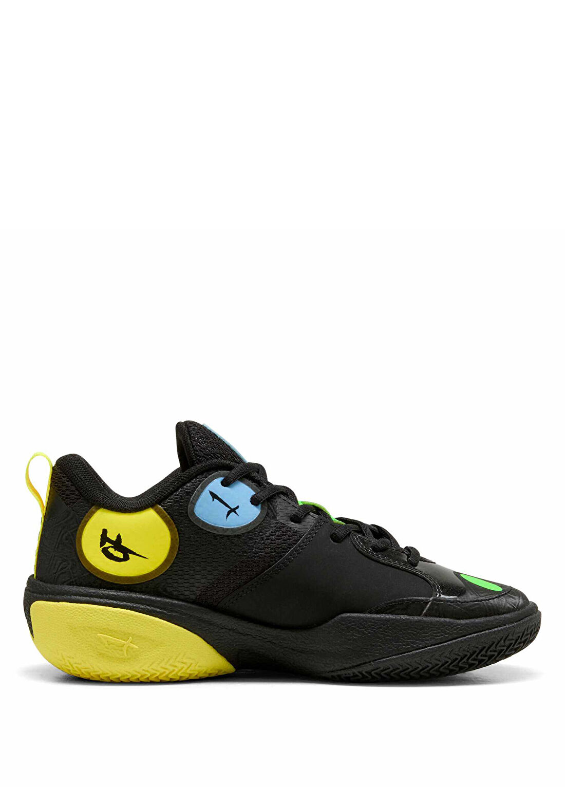 Puma MB World.01 Black Lemon Crush Unisex Genç Basketbol Ayakkabısı