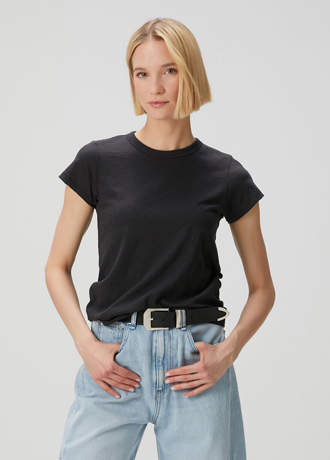 Rag&Bone The Slub Siyah T-shirt
