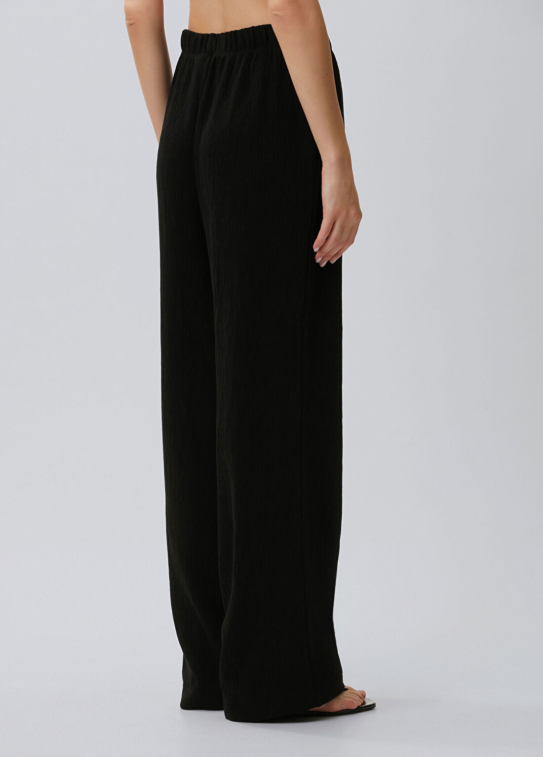 Beymen Collection Siyah Crushlı Jersey Pantolon görsel 4