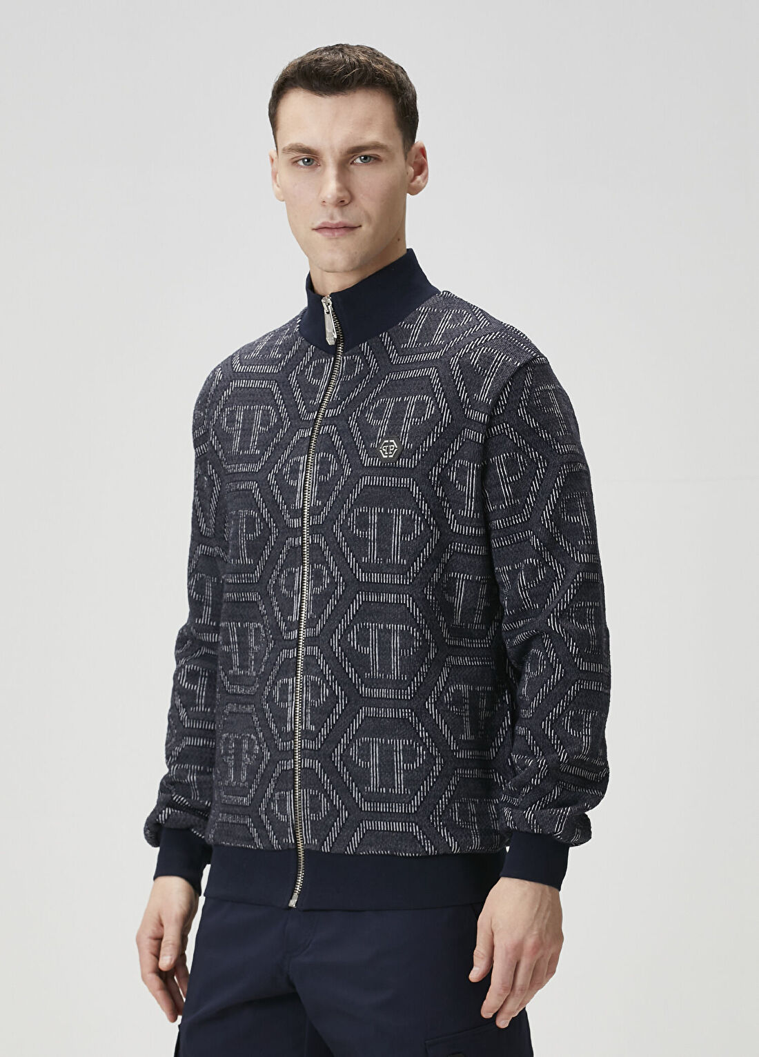 Philipp Plein Lacivert Sweatshirt görsel 3