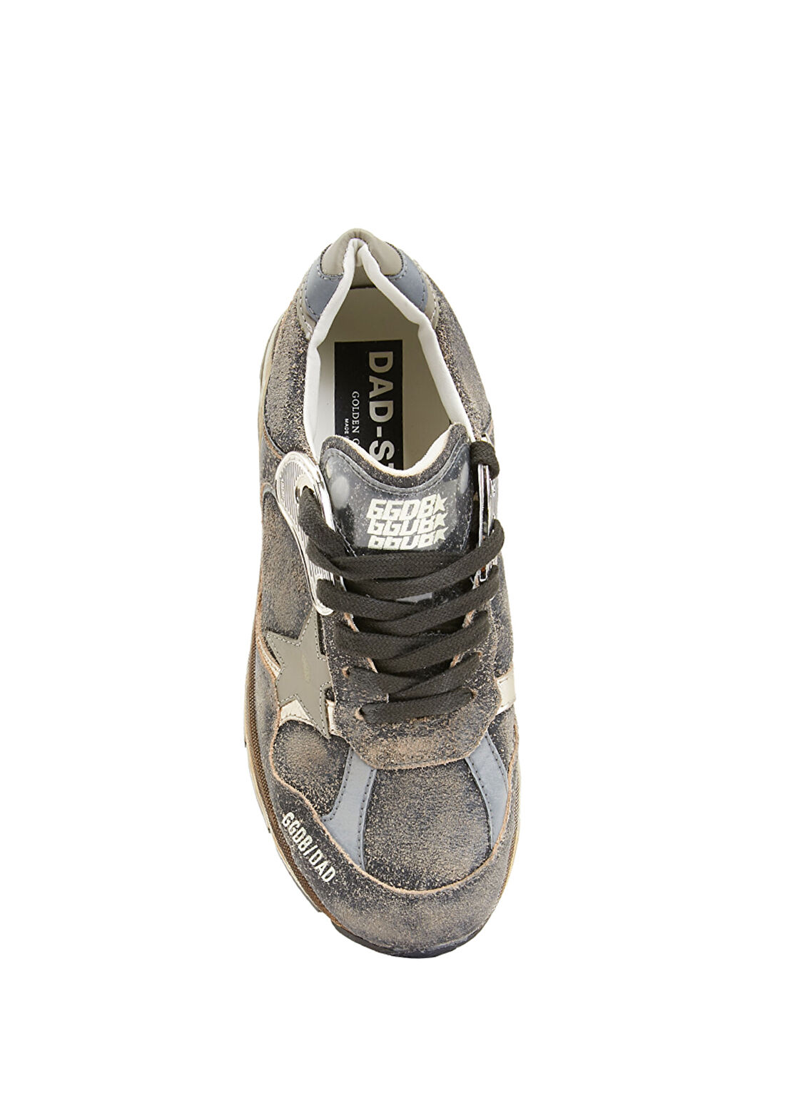 Golden Goose Dad Star Koyu Haki Kadın Deri Sneaker görsel 4