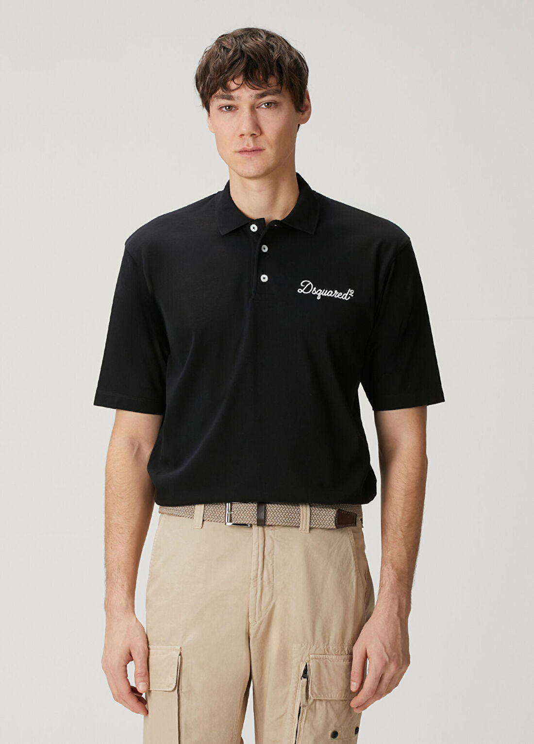 Dsquared2 Siyah Polo Yaka T-shirt