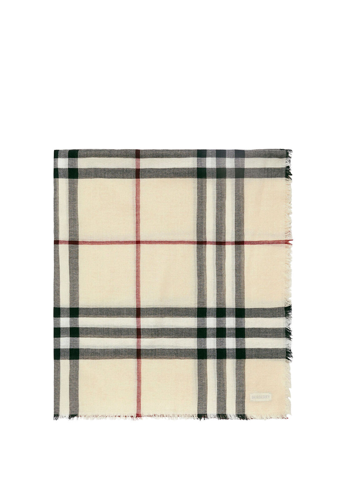 Burberry Check Krem Rengi Yün Kadın Atkı