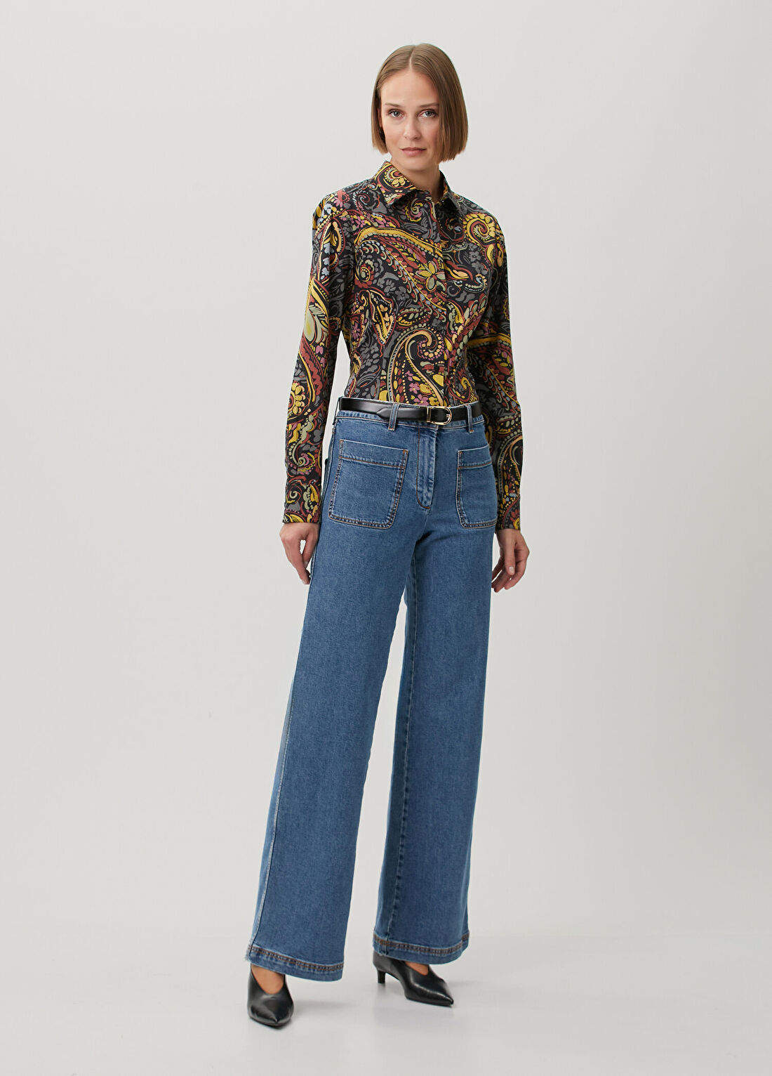 Etro Colorblocked Desenli Gömlek görsel 2